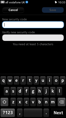Nokia N9 Security Menu-5 Nokia N9 Security Menu 5
