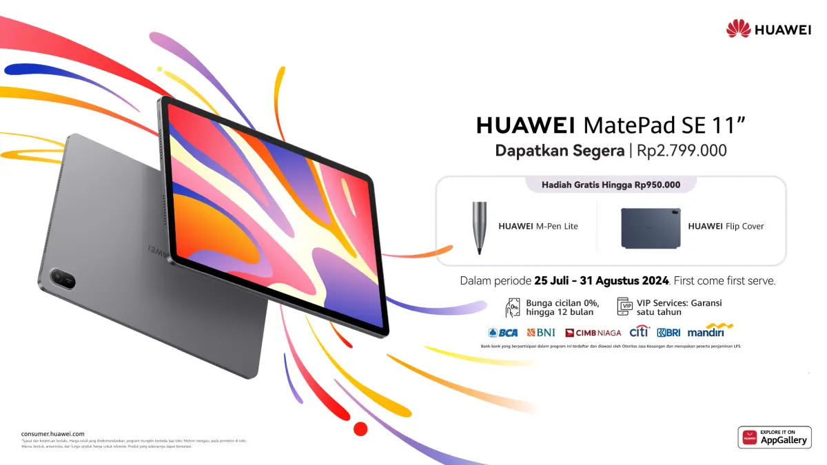 Huawei MatePad SE 11 Resmi Dijual, Harga 2 Jutaan Rupiah 29 Huawei MatePad SE 11 4