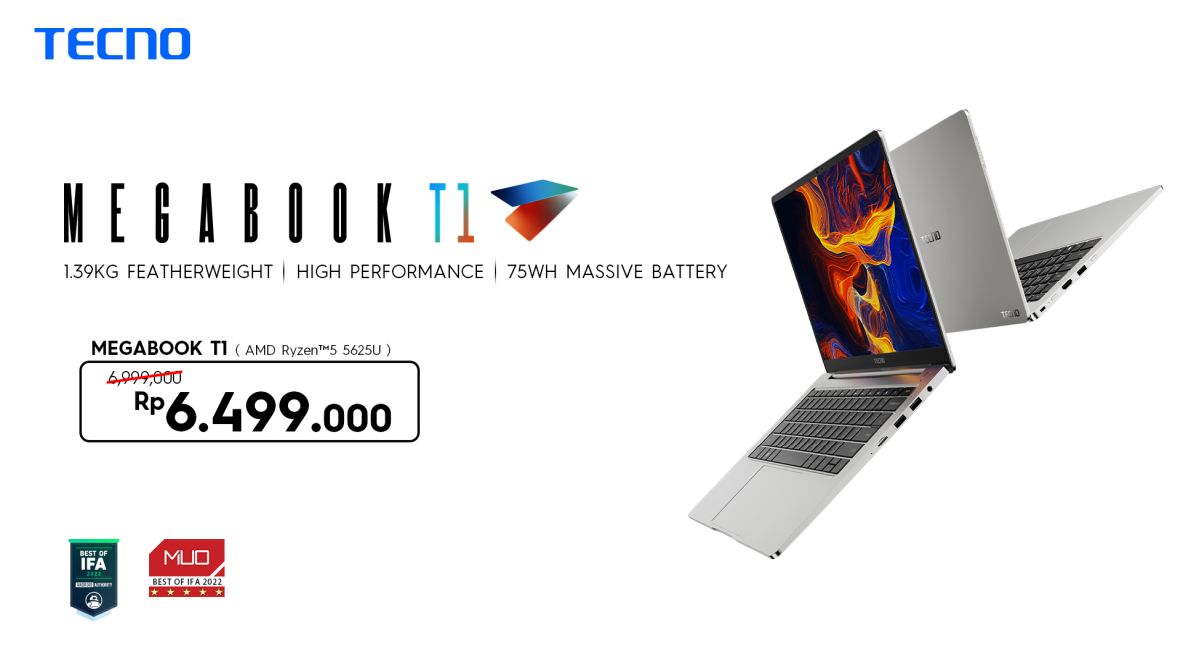 TECNO MEGABOOK T1 Resmi Hadir di Indonesia, Harga Mulai 6 Jutaan Rupiah 26 TECNO MEGABOOK T1 4