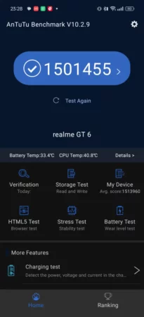 benchmark realme GT 6 2