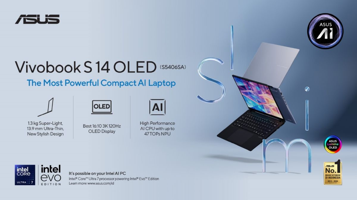 ASUS Vivobook S14 OLED S5406SA : Laptop Serba Bisa yang Ringan dengan Intel Core Ultra Series 2 24 assu vivobook s14 oled s5406sa