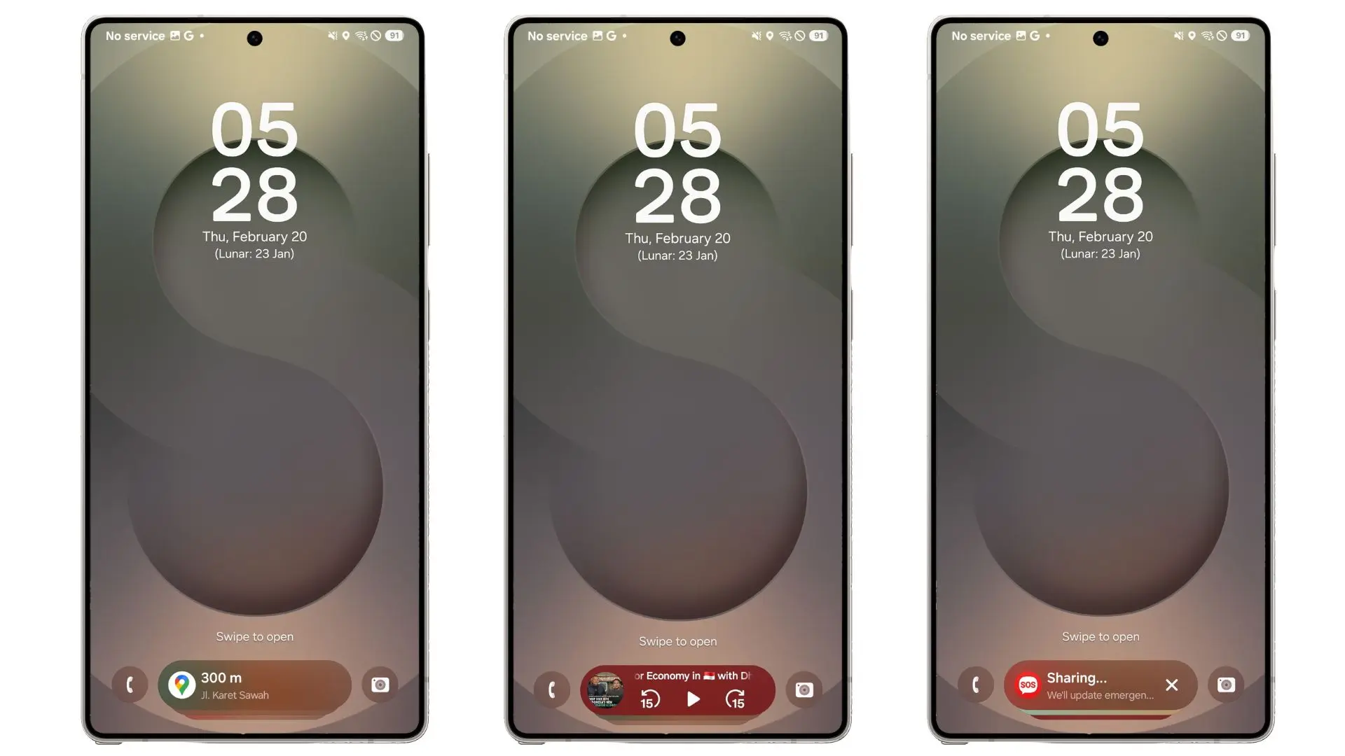 Cara Cepat Akses 8 Aplikasi dengan <em>Now Bar</em> di Samsung Galaxy S25 Series 24 samsung now bar lockscreen