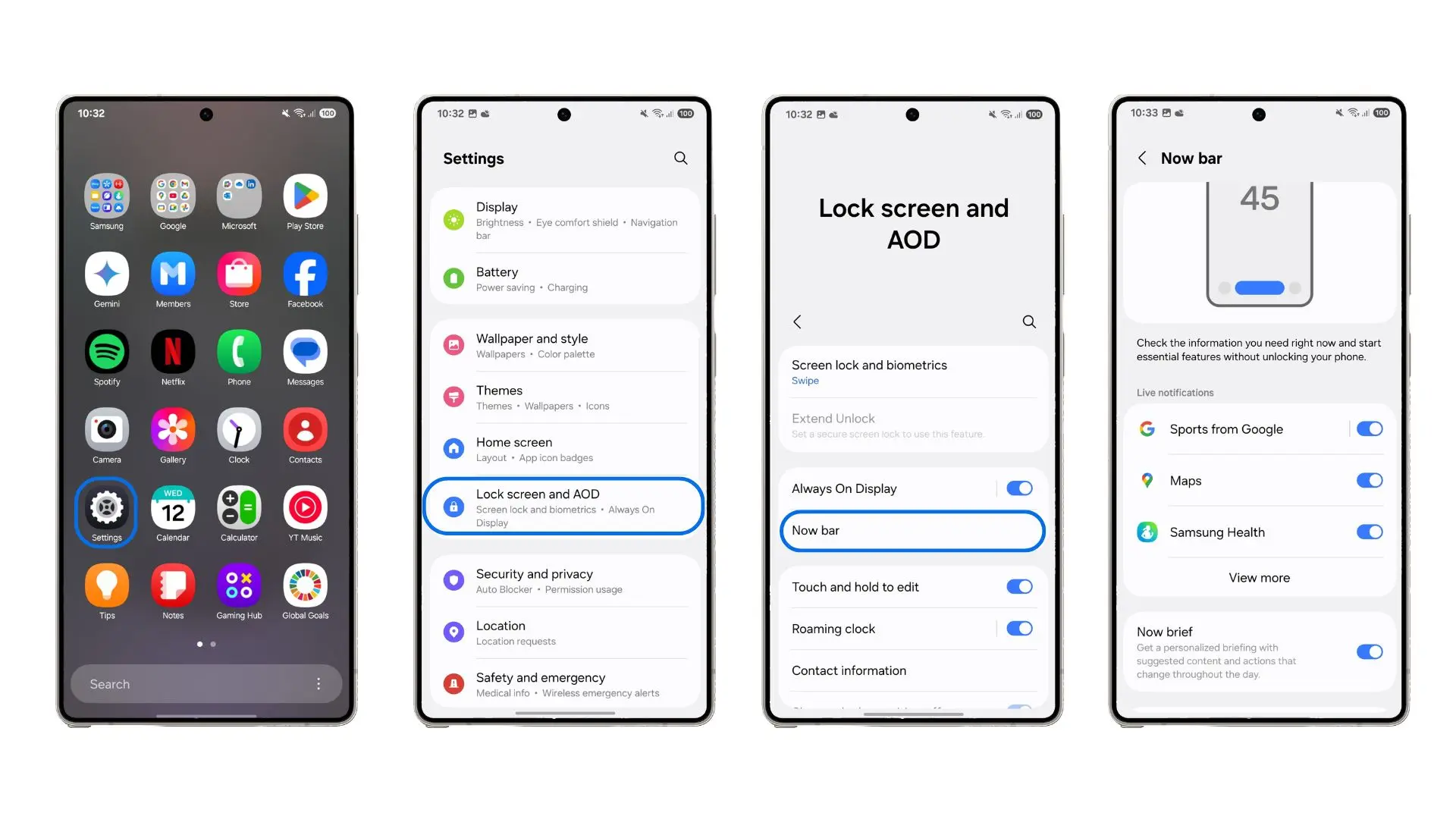 Cara Cepat Akses 8 Aplikasi dengan <em>Now Bar</em> di Samsung Galaxy S25 Series 26 samsung one ui 7 now bar